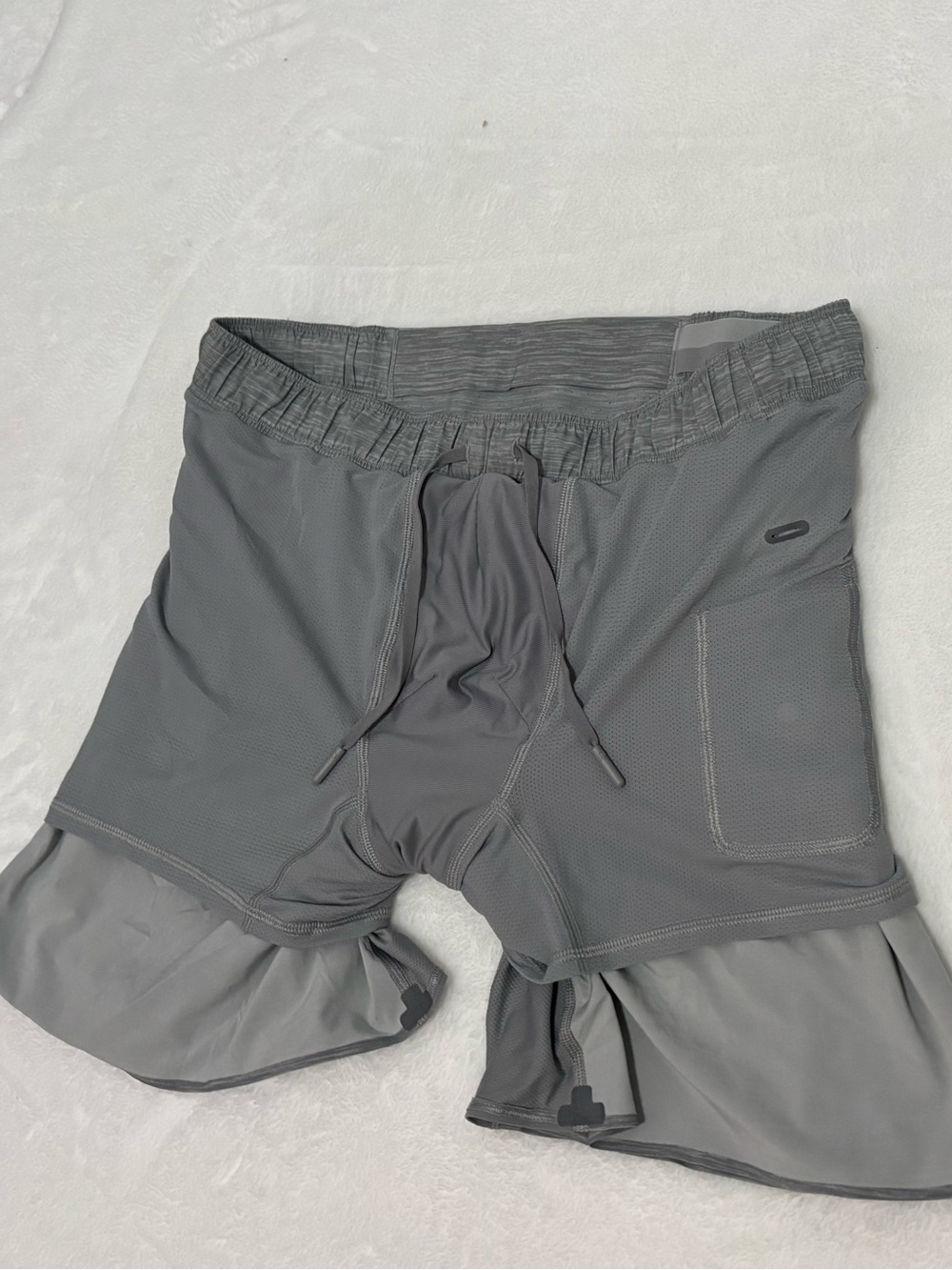 LULULEMON ATHLETICA Men's Performance Grey Athletic Shorts - Picture 8 of 12